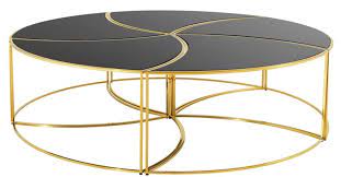 Sofatisch gold schwarz / sofatisch gold schwarz : Casa Padrino Luxury Coffee Table Gold Black O 150 X H 40 Cm Designer Living Room Furniture