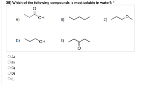 Which Of The Following Compounds Is Soluble In Water? A) Pbcl2 B) Baso4 C)  Cacl2 D) Mgco3 E) None Of These Compounds Is Soluble In Water