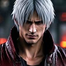 Dante,DMC,dmc,dante,white hair" — image created in Shedevrum