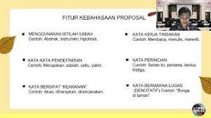 Berikut uraian fitur kebahasaan tersebut. Simulasi Mengajar Daring Menganalisis Isi Sistematika Dan Kaidah Kebahasaan Proposal Youtube