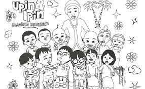 Jual kaos raglan hitam putih upin ipin ur128 kab tangerang arvii fasihon tokopedia. Upin Ipin Coloring Pages Complete Coloring Pages Cute766
