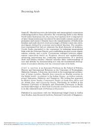 Sumit Kumar Mandal - Becoming Arab - Creole Histories and Modern Identity  in The Malay World-Cambridge University Press (2018) | PDF | Malaysia | Asia