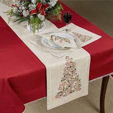 French Perle Tree Table Runner Natural 14 X 70 Holiday Table Linens Christmas Table Cloth Quilted Table Runners Patterns
