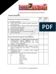 Buat persediaan sebelum isteri bersalin. Checklist Barang Persediaan Bersalin