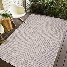 Flat braided using texturized, extruded yarns. Erbanica Indoor Outdoor Polypropylene Rug Grey Beige 3 X 5 Rona