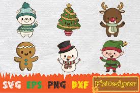 Download Cute Christmas Character Graphic By Piedesigner Creative Fabrica PSD Mockup Templates