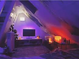 Blue light is known to stimulate the production a melanopsin, a hormone in our eyes that promotes. My Loft Bedroom All You Need Is Blue Led Lighting Candles And A Lightbox Cozyplaces