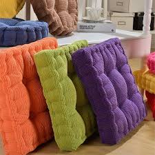 Hot Sale 40 45 50cm Washable Corduroy Tatami Floor Seat Cushion Square Plaid Winter Warm Chair Pad Cushion Online Chair Pads Floor Seating Cushions Online