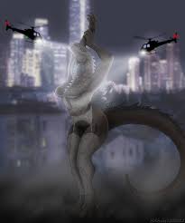 Godzilla waifu w underwear — Weasyl