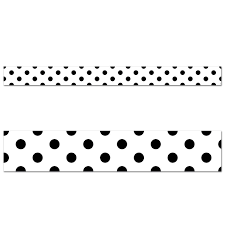 Core Decor Black Polka Dots Border In 2020 Black Decor Black Polka Dot Simple Patterns