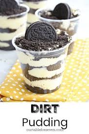 Best 7 layer pudding dessert from dessert 7 layer dip pdxfoodlove. Dirt Pudding Table For Seven Food For You The Family