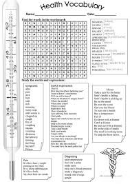 Health Vocabulary Worksheet Free Esl Printable Worksheets Made By Teachers Vocabulary Worksheets Vocabulary English Lessons