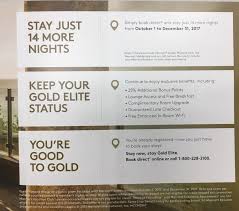 Note that this level is most comparable to the old starwood preferred guest gold status. 14 More Nights Will Renew My Marriott Gold Status
