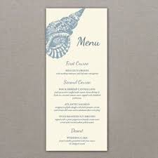 Each wedding menu card can be completely customized to match your wedding colors instantly online. Menu Template Sea Shell Design Wedding Menus Design Wedding Menu Template Menu Card Template