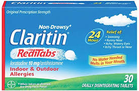 Amazon Com Claritin 24 Hour Non Drowsy Allergy Reditabs 10 Mg 30 Count Health Personal Care Claritin Allergy Relief Asthma Treatment