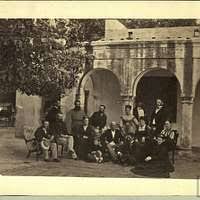 A British bungalow in India during the ...