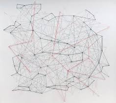 Stellarhythm 2011 Threads And Nails On Wall 250 X 270 Cm Courtesy Galerie Laurent Mueller Paris Photographer Cyril Line Art Drawings Abstract Geometric