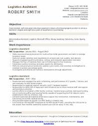 Logistics Assistant Resume Samples Qwikresume