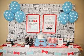 Simple Birthday Themes For Men Party Reveal Little Man First Birthday Party Little Man Birthday Mens Birthday Party First Birthday Parties