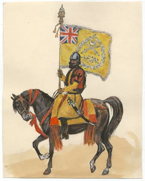 An Indian Muslim Standard Bearer of the British Skinner's Horse (961x1200) : r/uniformporn