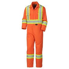 Pioneer 5555 V2520250 Flame Resistant Cotton Safety Coverall Orange Regular Sizes
