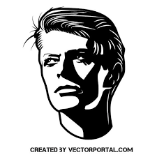 Black And White Celebrity Black And White Vector Portraits Musician David Bowie Vector Image Free Vector Illustration Vector Images David Bowie