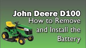 The lights also do not come on when the ignition switch is moved. John Deere D100 Series Lawn Tractor How To Remove And Install The Battery