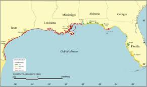 Oil and gas rig pictures for california oil and gas field pictures: Map Of The Cvi For The U S Gulf Coast As Determined By Thieler And Download Scientific Diagram