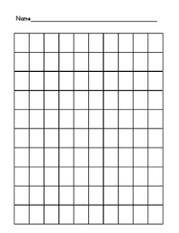 This Is A Basic 100 Square Grid To Use For Number Games Or Simply To Assess Your Students To See How Far Writing Numbers Kindergarten Writing Numbers 100 Chart