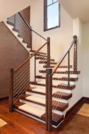 Modern Stair Railing Staircase Contemporary With Open Stringer Carpet Treads Modern Stairs Staircase Contemporary Staircase Design
