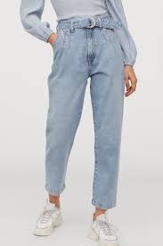Mom High Jeans Vaalea Deniminsininen Naiset H M Fi Light Denim High Jeans Spring Outfits Casual