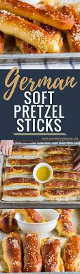 German Soft Pretzel Sticks How To Make Homemade Slightly Sweet Golden Soft Pretzel Sticks With Yeast Makes Enough For A Crowd Recipes Appetizer Recipes Food