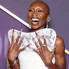 Adorned in a stunning white lace-embroidered sculptural gown, Cynthia Erivo  grabbed attention