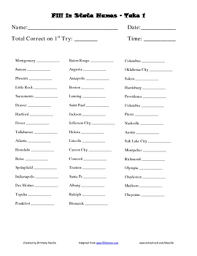 States And Capitals Matching Game By The Bookworm Teacher Tpt