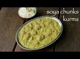 Soya Chunks Kurma Recipe Meal Maker Kurma Curry Soya Bean Kurma Kurma Recipe Indian Food Recipes Vegetarian Food