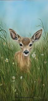Wildlife Art Acrylic On Canvas Wildlife Art Paintings Of North American Wildlife In 2020 Animal Paintings Deer Painting Animal Art