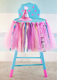 A high chair tutu is a fun way to decorate for baby's high chair for a first birthday or any special occasion such as christenings, baptisms and weddings! First Birthday High Chair Tutorial Tauni Everett
