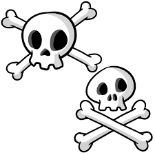 crâne humain et os croisés. tête de mort. drapeau pirate jolly roger.  5482906 Art vectoriel chez Vecteezy