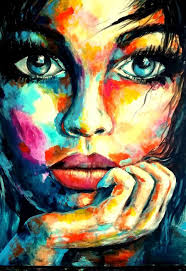 I have a set of twelve, but there are more colors. Catawiki Online Auction House Teresa Kluszczynska Thoughtful Abstract Painting Techniques Abstract Face Painting Abstract Face Art