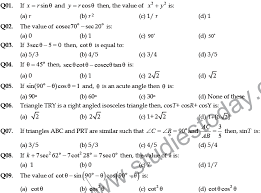 Maybe you would like to learn more about one of these? Cbse Class 10 Mathematics Application Of Trigonometry Mcqs Set A Multiple Choice Questions For Trigonometry