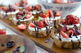 Ricotta with lemon, basil, and honey bruschetta. Strawberry Bruschetta With Honey Whipped Goat Cheese Simply Scratch