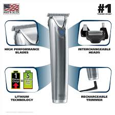 Based on north american dollar sales. Amazon Com Wahl Stainless Steel Lithium Ion 2 0 Slate Beard Trimmer For Men Electric Shaver Nose Ear Trimmer Rechargeable All In One Men S Grooming Kit Model 9864ss Beauty