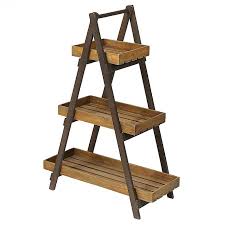 4 tier vintage wood plant stand balcony flower pot ladder shelf outdoor garden stand indoor plants pots home storage rack decor. 3 Tier Ladder Plant Stand In Natural Wood Bed Bath Beyond