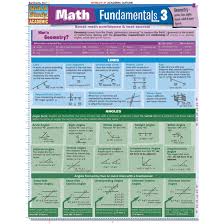Quickstudy Bar Chart Math Fundamentals 3 Geometry