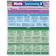 quickstudy bar chart math fundamentals 3 geometry