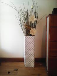 Diy Floor Vase From Cardboard And Contact Paper 5 Diy Flooring Diy Vase Diy Floor Lamp
