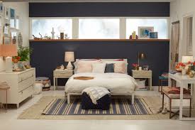 It's a creamy white that flows. Target Chapter 7 Navy Blue Accent Wall Bedroom Makeover Emily Henderson