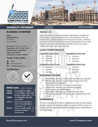 Maybe you would like to learn more about one of these? Modern Construction Capability Statement Template With Sub Capabilities