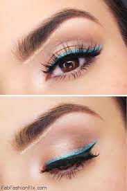 How To Wear Turquoise Eyeliner For Summer Makeup Routine Fab Fashion Fix Turquoise Eyeliner Eye Makeup Summer Makeup