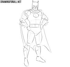 How to draw batman in easy steps for children, kids, beginners lesson.tutorial of drawing technique. How To Draw Batman Easy